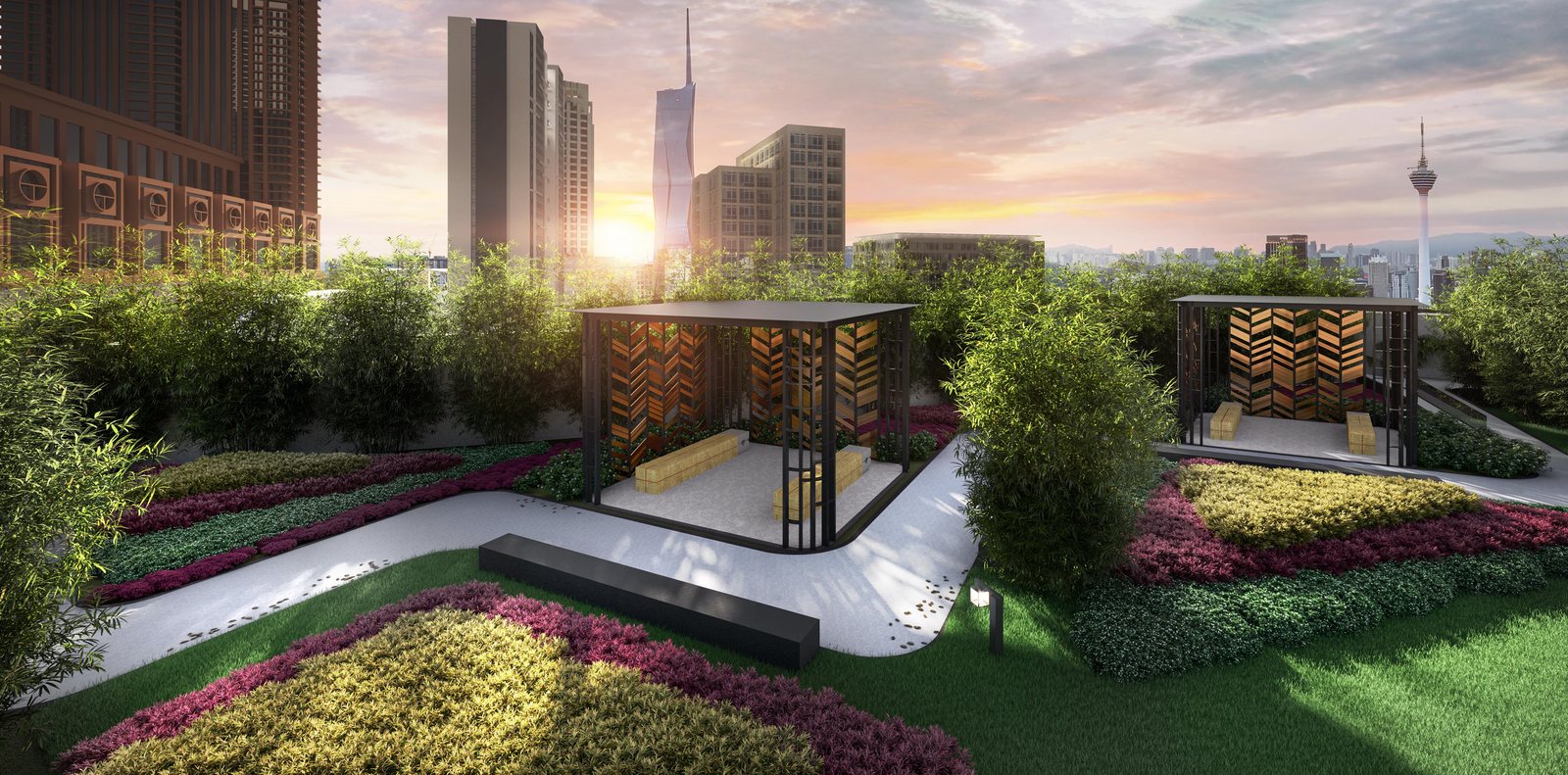 Garden Walk at Maba Suitez — artist’s impression