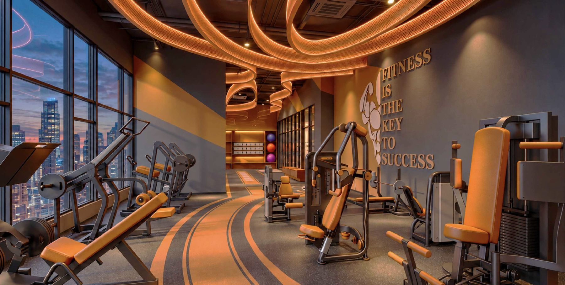 Gymnasium at Maba Suitez — artist’s impression