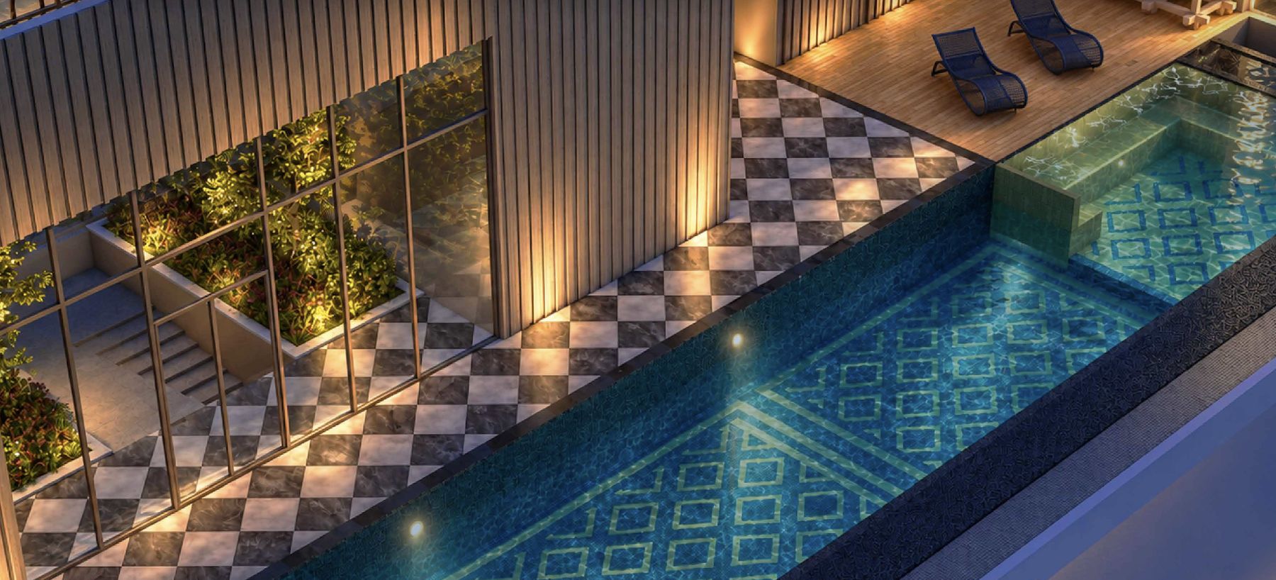 Luxe Pool &amp; Jacuzzi at Maba Suitez — artist’s impression