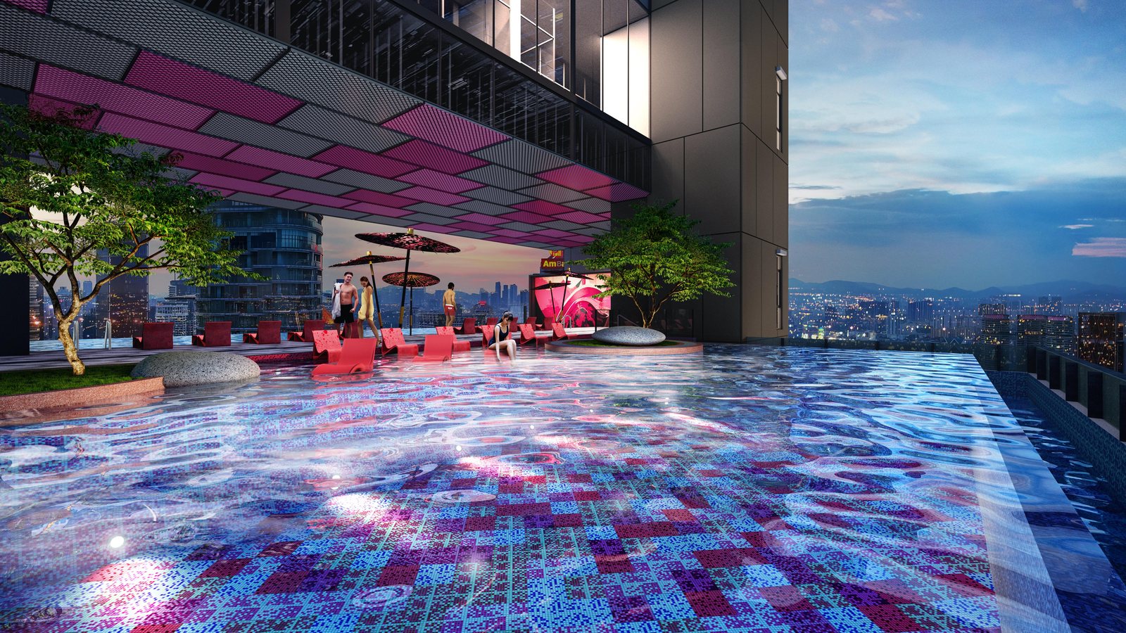 Pool Deck at Maba Suitez — artist’s impression
